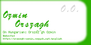 ozmin orszagh business card